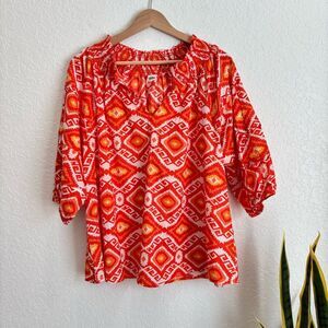 Ivy Jane Orange Cotton Top Size XS